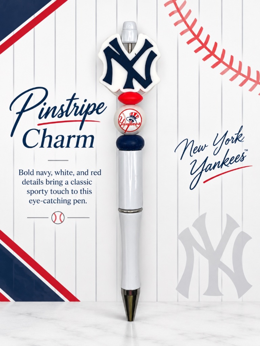 Pinstripe Charm Pen